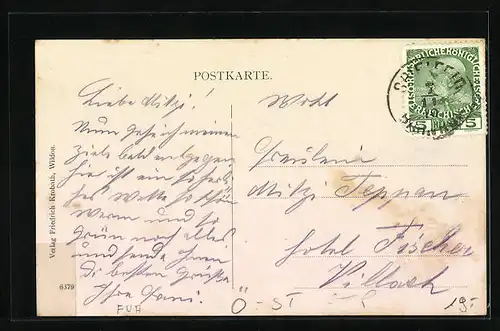 AK Spielfeld, Totalansicht, Bahnhof mit Stelzers Gasthaus