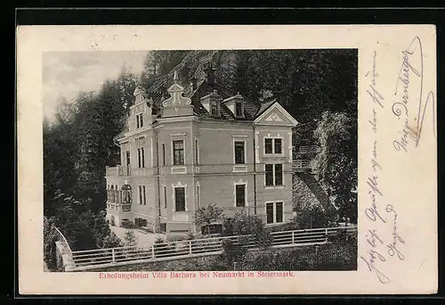 AK Neumarkt, Erholungsheim Villa Barbara aus der Vogelschau