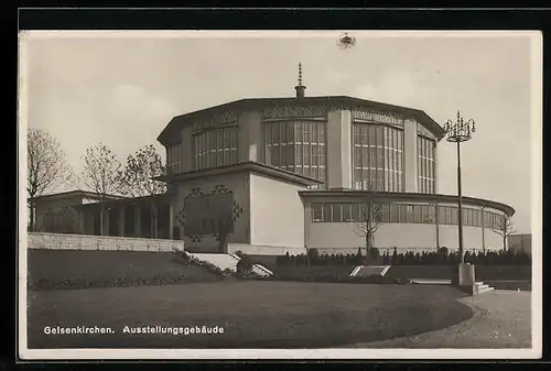 AK Gelsenkirchen, Ausstellungsgebäude mit Anlagen