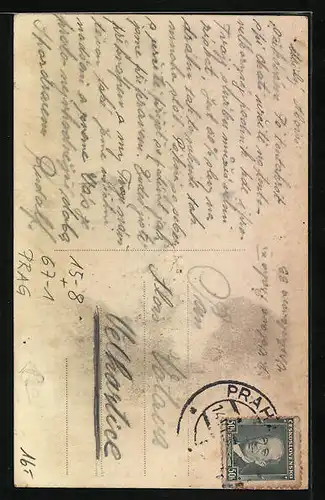 AK Prag, Celostatni Letecka Vystava 1937, Fallschirmsprung vom Turm