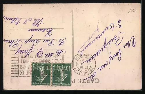 AK Périgueux, Place Bugeaud, partie sud