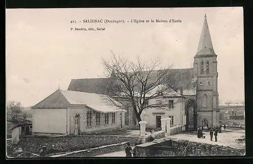 AK Salignac, l'Eglise et la Maison d'Ecole