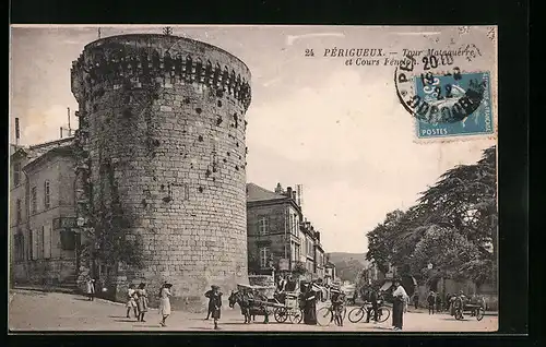 AK Périgueux, Tour Mataguerre et Cours Fénelon