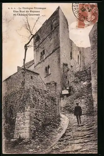 AK Beynac, Une Rue et l`Ancien Couvent
