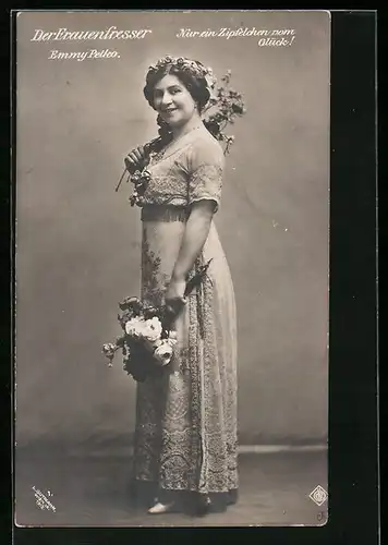 AK Der Frauenfresser, Operettenszene mit Darstellerin Emmy Petko