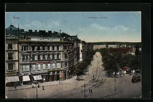 AK Brno, Nádrazni námesti, Tramway