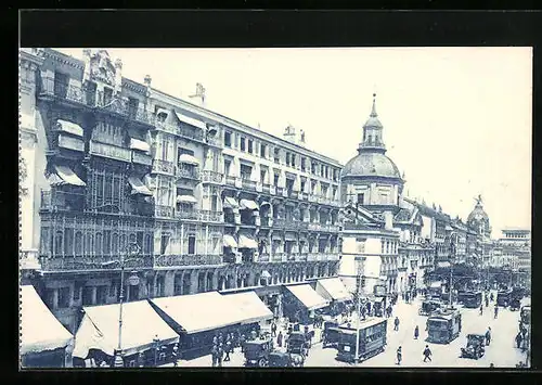 AK Madrid, Calle de Alcalá, Tramways