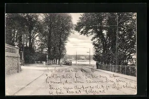AK Kopenhagen, Strandvejen ved Emilie Kilde, Strassenbahn