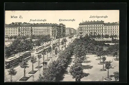 AK Wien, Strassenbahnverkehr auf der Kärntnerstrasse