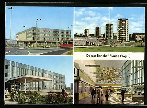 AK Plauen / Vogtl., Oberer Bahnhof