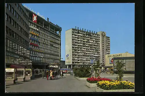 AK Berlin, Hochhäuser am Zoo, Breitscheidplatz