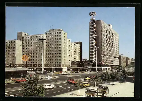 AK Berlin, Hochhäuser an der Karl-Liebknecht-Strasse