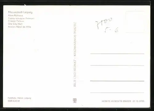 AK Leipzig, Altes Rathaus