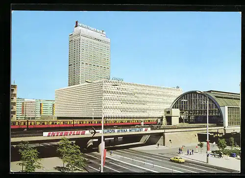 AK Berlin, S-Bahnhof Alexanderplatz und Hotel Stadt Berlin