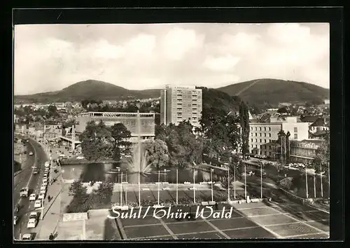 AK Suhl / Thür. Wald, Centrum Warenhaus, Interhotel Thüringen Tourist