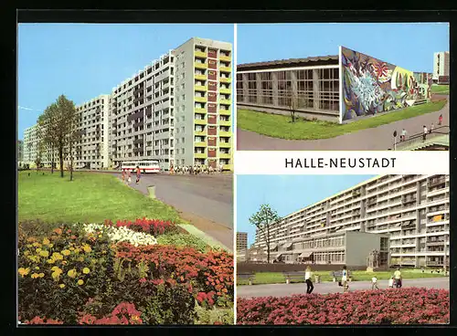 AK Halle-Neustadt, Moderne Wohnhäuser
