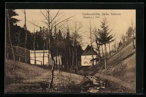 AK Krippen / Sächs. Schweiz, Gasthaus Liethenmühle