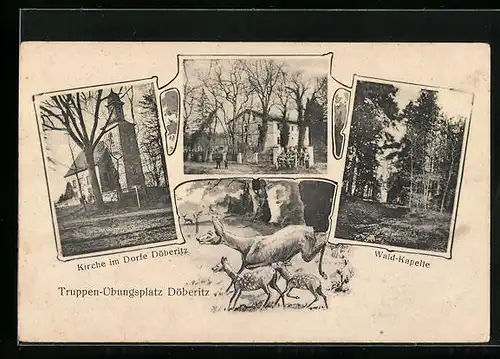 AK Döberitz, Truppen-Übungsplatz, Kirche, Waldkapelle