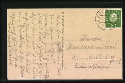AK Horneburg / Nieder-Elbe, Stadtansichten, Elbepartie mit Segelboot, Stadtwappen