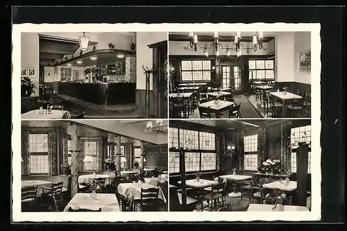 AK Mainz a. Rhein, Hotel-Restaurant Neubrunnenhof, Innenansichten