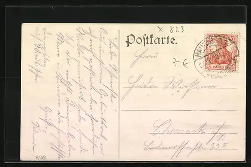 AK Dippoldiswalde, Marktplatz, Kirche mit Superintendentur, Gesamtansicht