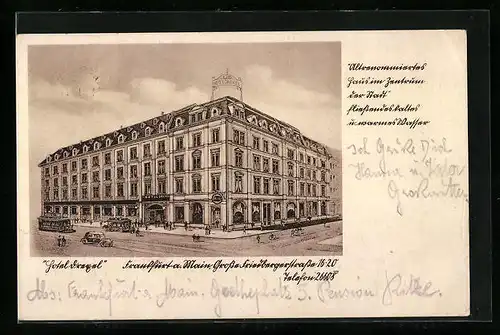 AK Frankfurt a. M., Hotel Drexel, Gr. Friedburgerstr. 16-20