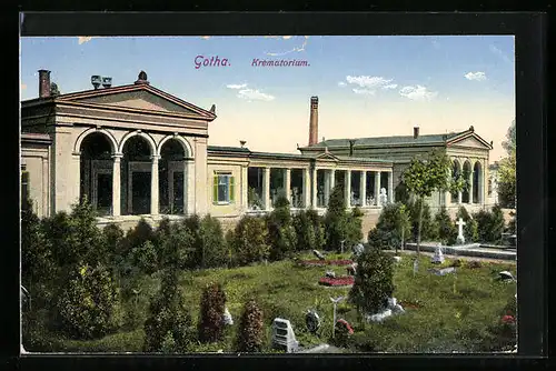 AK Gotha, Krematorium mit Anlagen