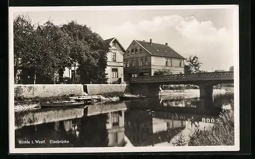 AK Bünde i. W., an der Elsebrücke