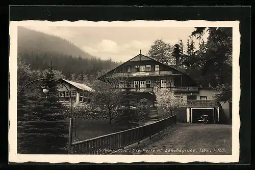 AK Tabarz i. Thür., Gasthaus Schweizerhaus im Lauchagrund