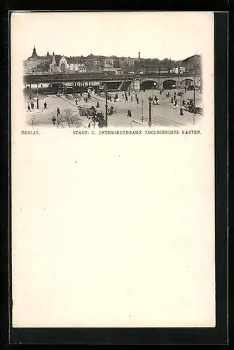 AK Berlin-Charlottenburg, Stadt-und Untergrundbahnhof Zoologischer Garten
