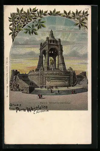 AK Minden i. W., Porta Westfalica, Kaiser Wilhelm-Denkmal