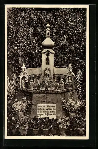 AK Modell der Strassburger Uhr von 2 Rüdesheimer Handwerkern geschaffen