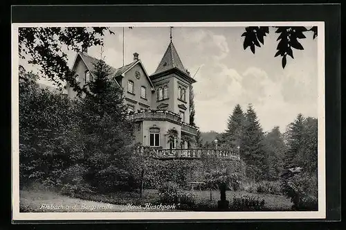 AK Alsbach a. d. Bergstrasse, Hotel Haus Hirschpark