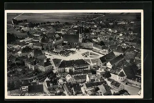 AK Altötting, Gesamtansicht, orig. Fliegeraufnahme