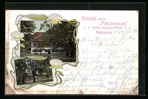 AK Dresden-Neustadt, Gasthaus Fischerhaus, König-Albert-Park