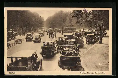 AK Berlin-Tiergarten, Verkehrsbild vom Kemperplatz