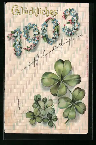AK Kleeblatt mit Jahreszahl 1903