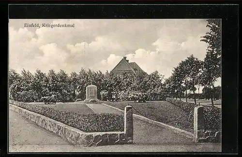 AK Einfeld, Blick zum Kriegerdenkmal