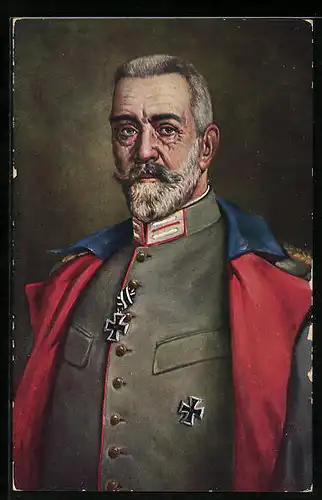 Künstler-AK Reichskanzler von Bethmann Hollweg in Uniform