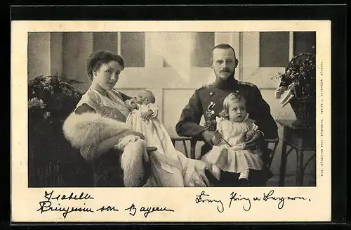 AK Prinzessin Isabella und Prinz Franz von Bayern