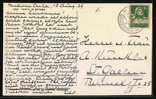 AK Bevers, Ortsansicht mit Strassenpartie