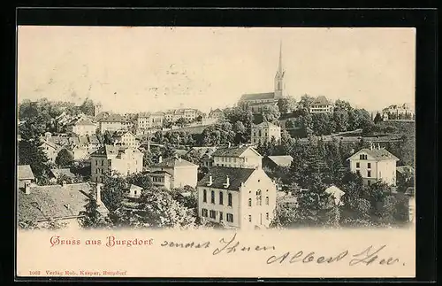 AK Burgdorf, Teilansicht mit Kirche