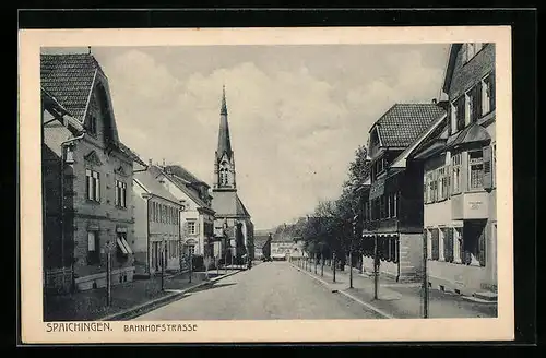 AK Spaichingen, Partie in der Bahnhofstrasse