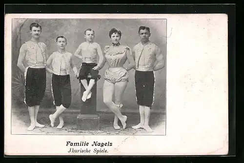 AK Familie Nagels, Ikarische Spiele, Schausteller des Zirkus
