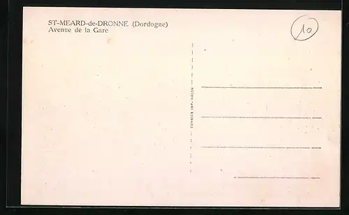 AK Saint-Meard-de-Dronne, Avenue de la Gare