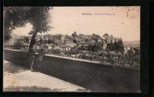 AK Belvès, Route de Monpazier, Vue générale