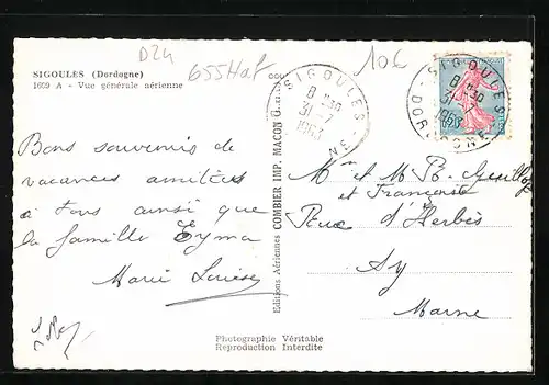 AK Sigoulès, Vue générale aérienne