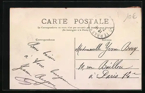 AK Terrasson, les Minoteries, vue prise du vieux Pont