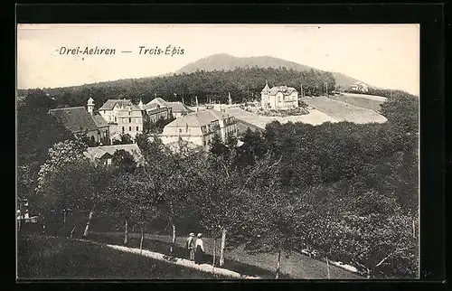 AK Drei-Aehren, Blick auf die Anlagen mit Kapelle und Kurhaus