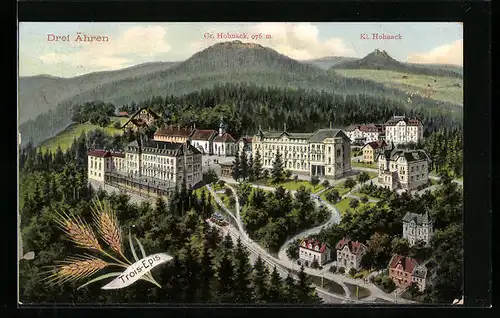 AK Drei Ähren, Vue Generale, Blick auf Gr. und Kl. Hohnack